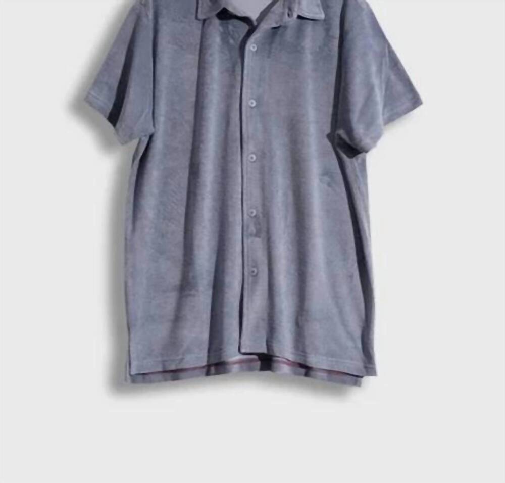 NEW IRON & RESIN men's terry short sleeve shirt in reef water